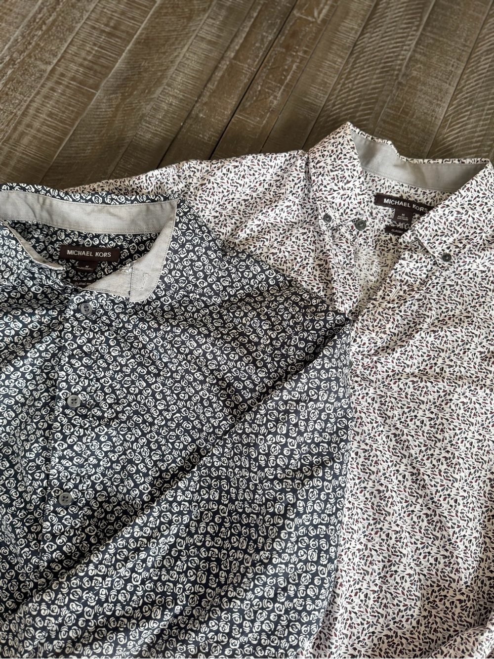 2 FOR $15 | Michael Kors Men’s Patterned Shirts – Medium